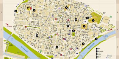 Map de gratis kat jeyografik lari a nan Seville, peyi espay